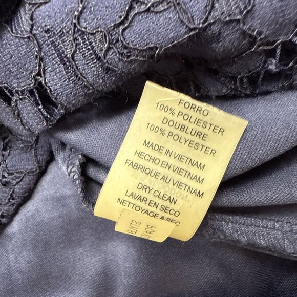 Vince Camuto Women’s Size 4 Sheath Dress Navy Blue Lace 3/4 Sleeve Cocktail - Picture 5 of 7